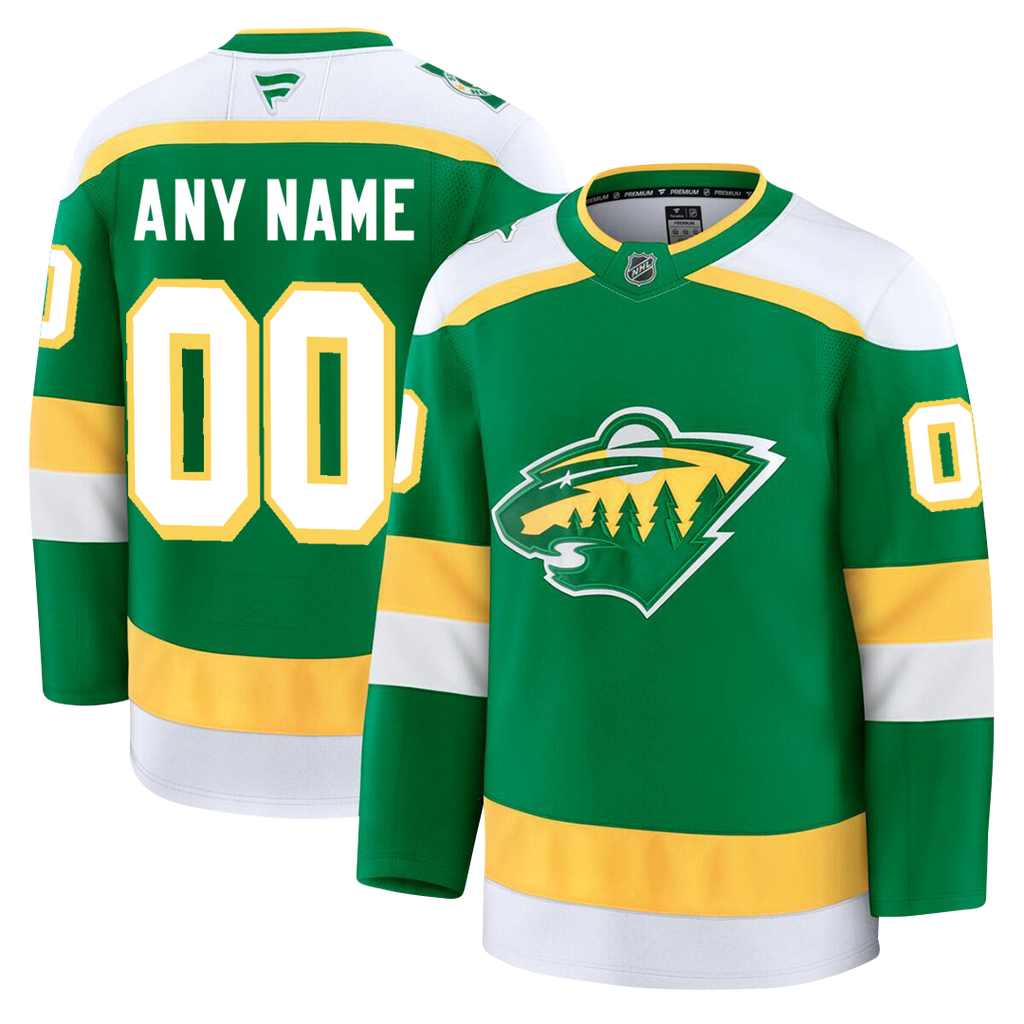 Customizable Minnesota Wild 2024 Fanatics Premium Official NHL THIRD ALTERNATE Jersey