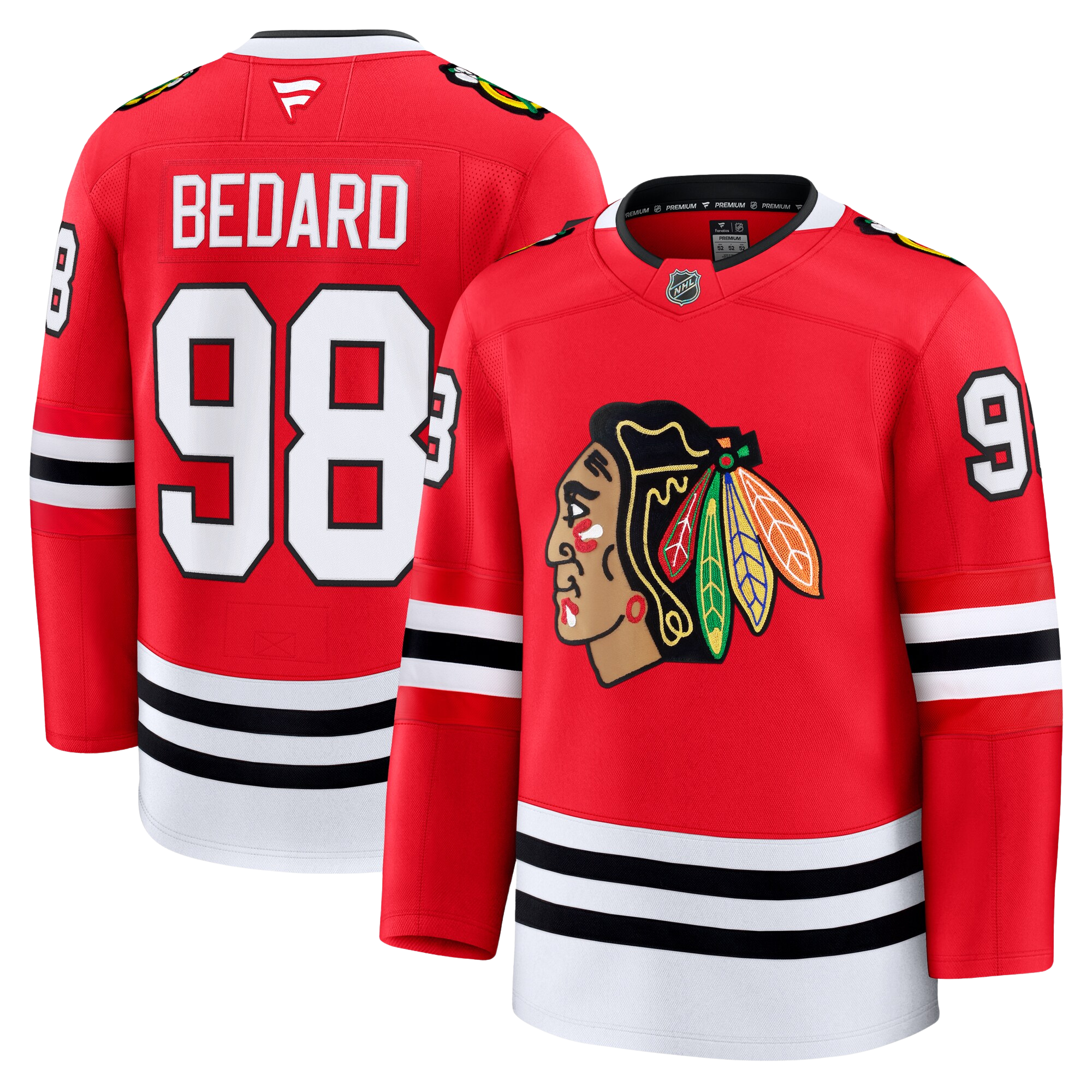 Connor Bedard Chicago Blackhawks Fanatics Premium Home Jersey