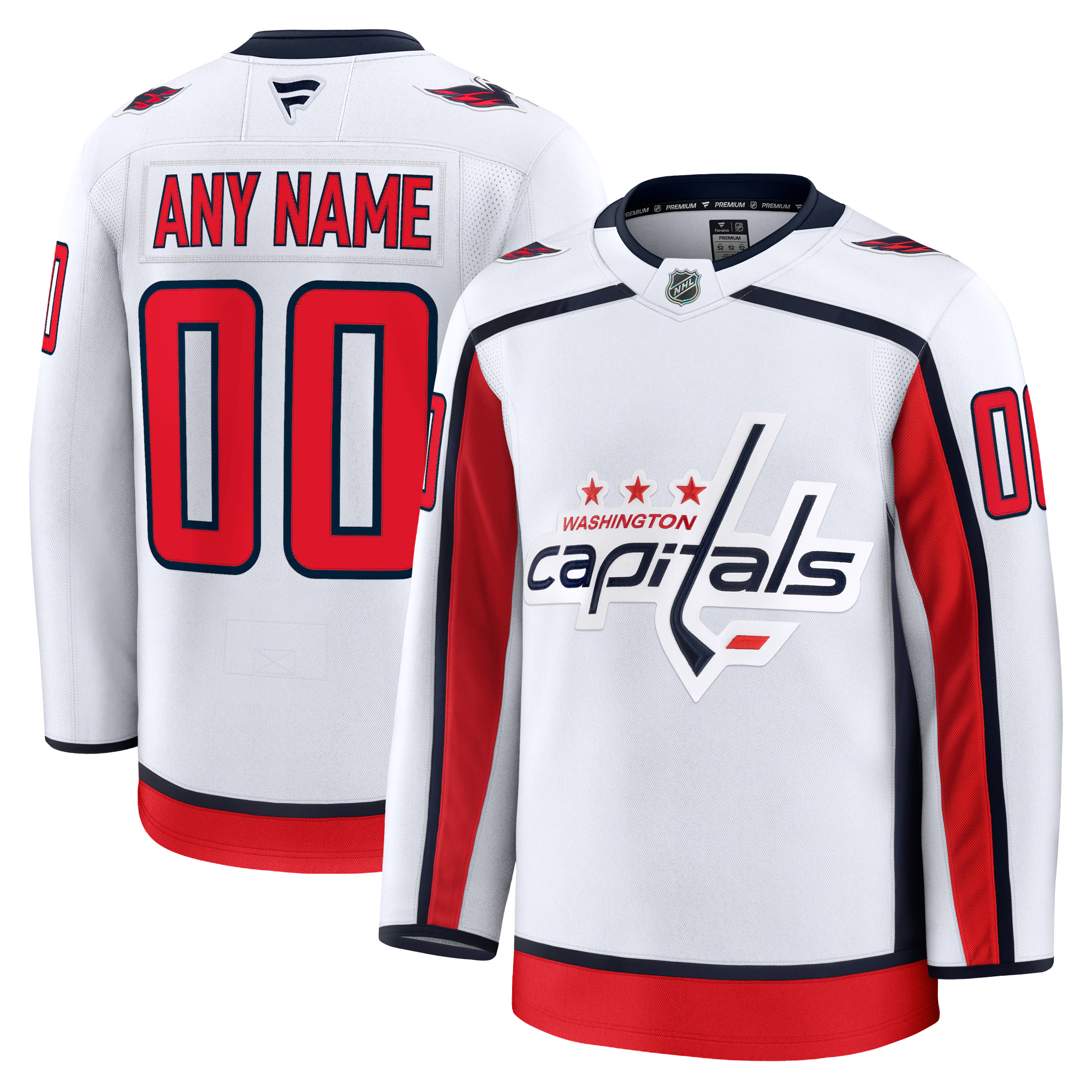 Customizable Washington Capitals 2024 Fanatics Premium Official NHL AWAY Jersey