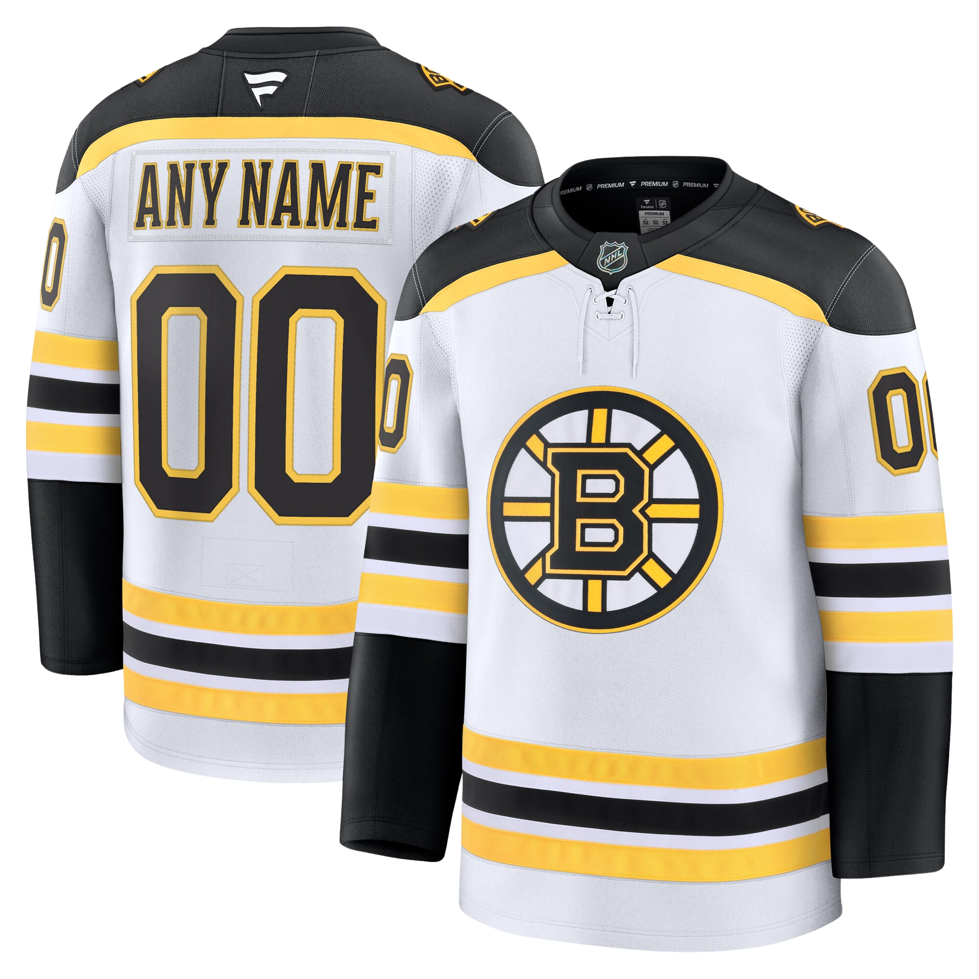 Customizable Boston Bruins 2024 Fanatics Premium Official NHL AWAY Jersey