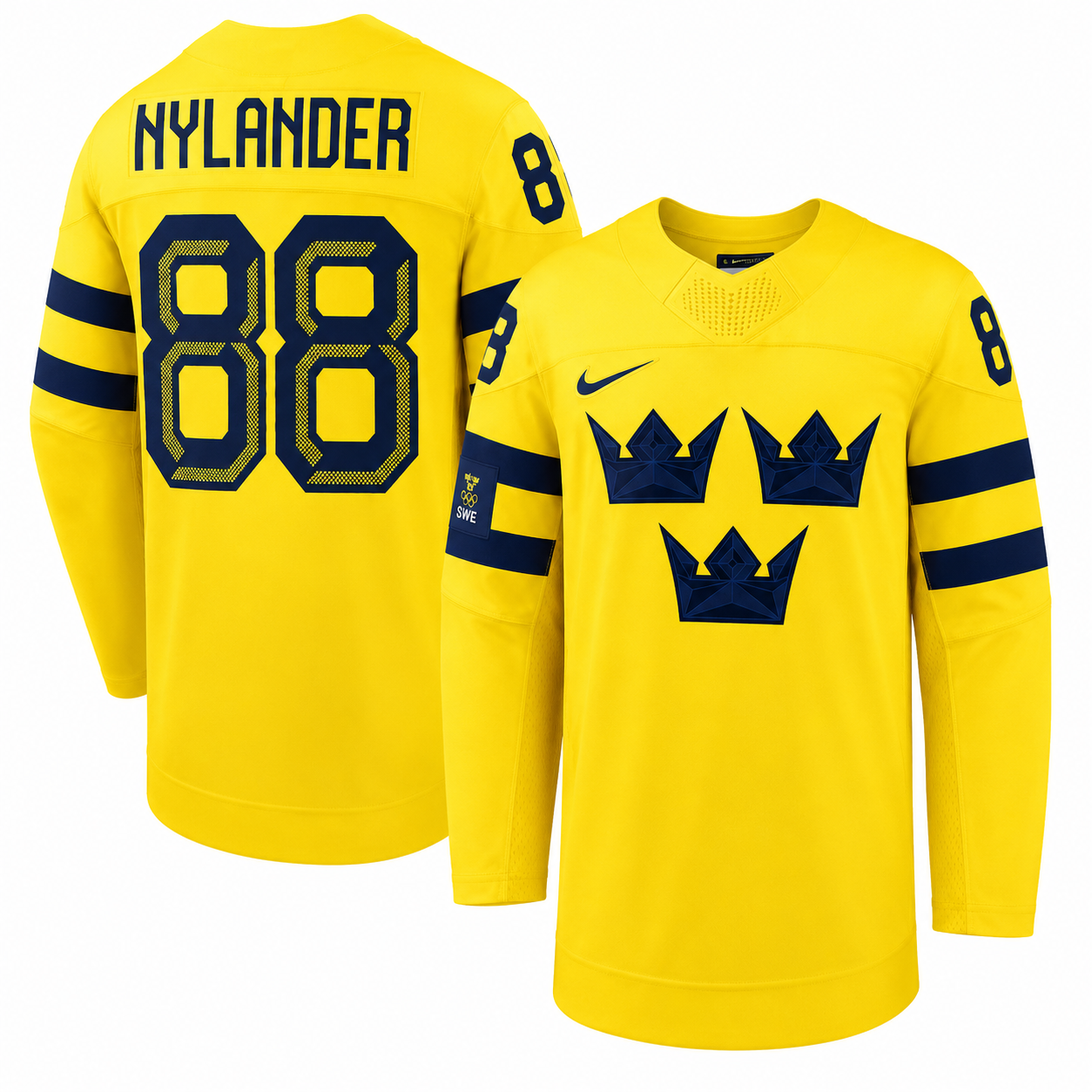 William Nylander #88 Sweden Olympic Hockey Jersey – Yellow