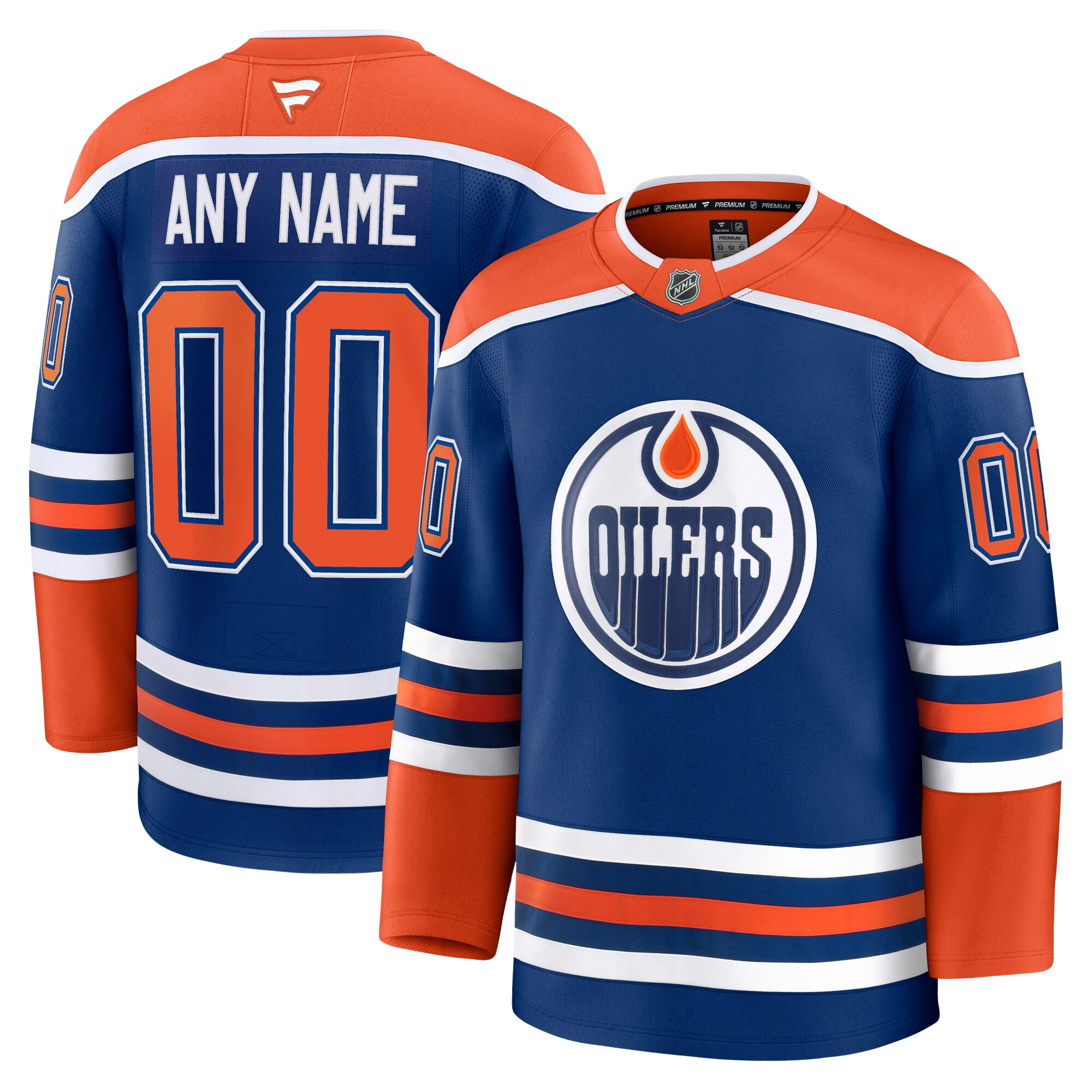 Customizable Edmonton Oilers 2024 Fanatics Premium Official NHL HOME Jersey