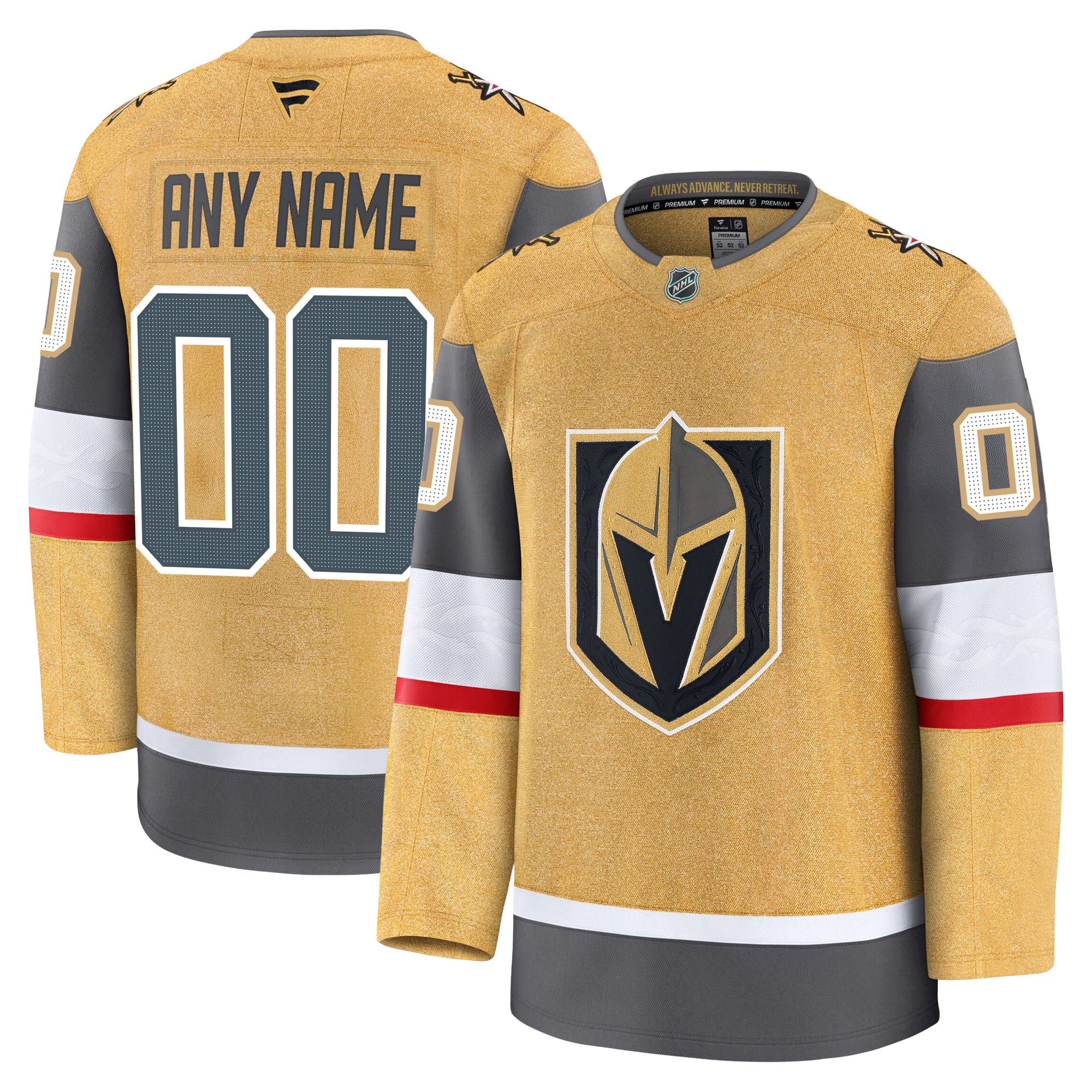 Customizable Vegas Golden Knights 2024 Fanatics Premium Official NHL HOME Jersey
