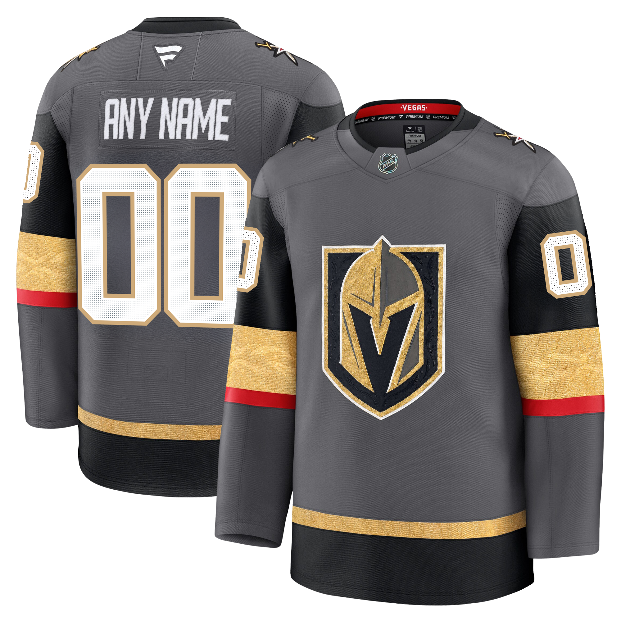 Customizable Vegas Golden Knights 2024 Fanatics Premium Official NHL THIRD ALTERNATE Jersey