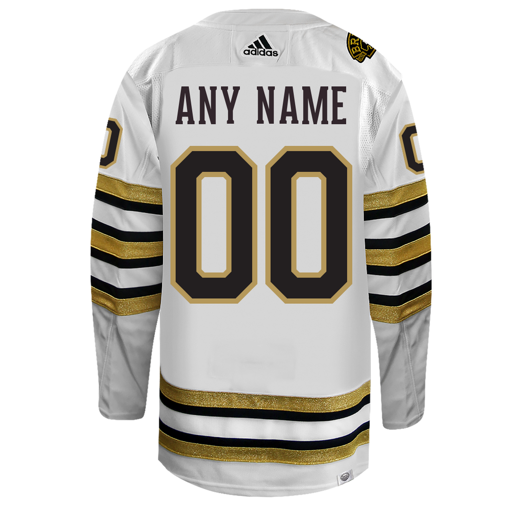 Customizable Boston Bruins Centennial Adidas Primegreen Authentic NHL Hockey Jersey