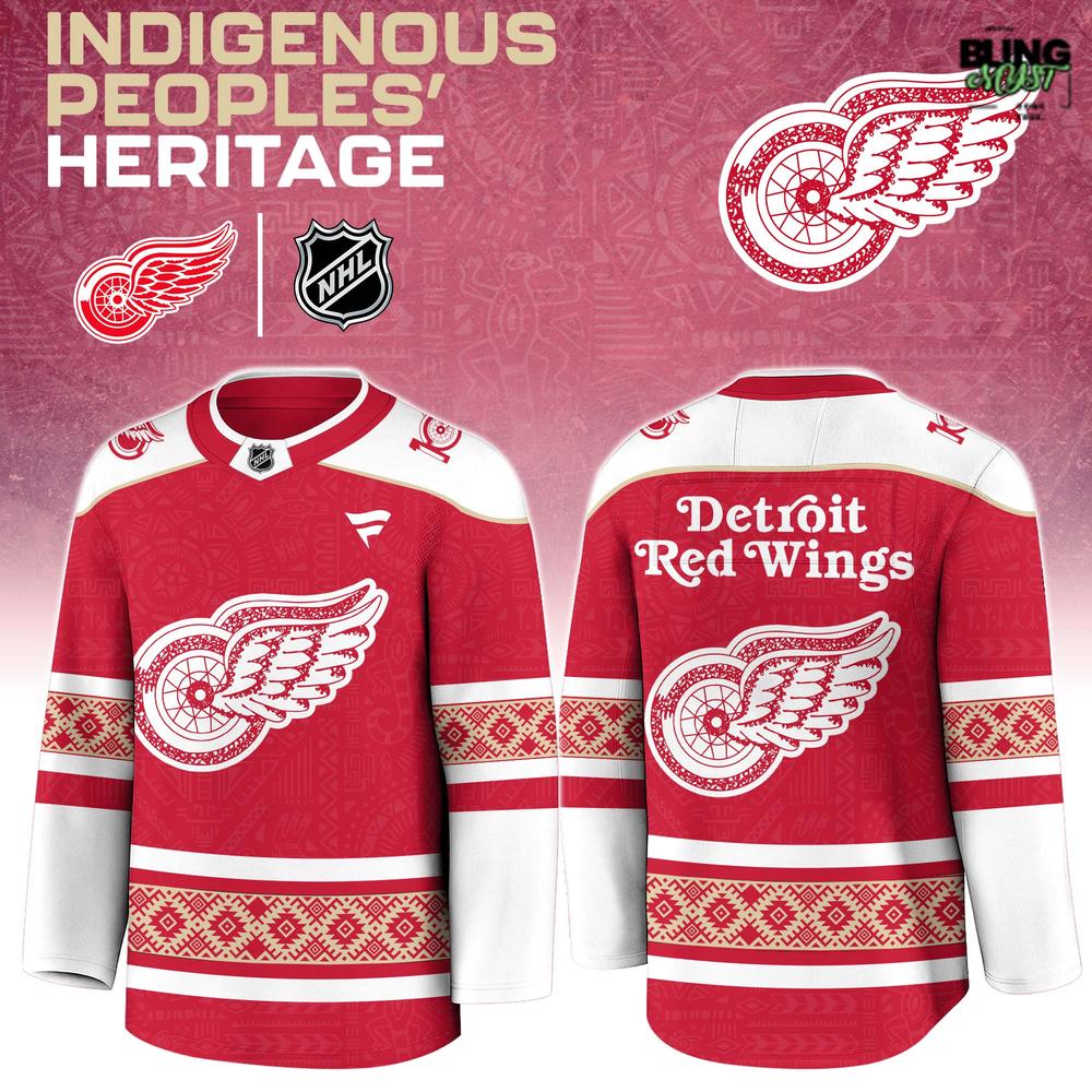 Detroit Red Wings Indigenous People Heritage 2025 Hockey Jersey