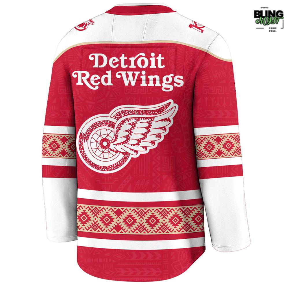 Detroit Red Wings Indigenous People Heritage 2025 Hockey Jersey