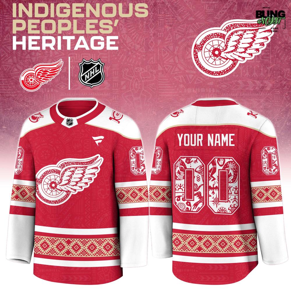 Detroit Red Wings Indigenous People Heritage 2025 Hockey Jersey