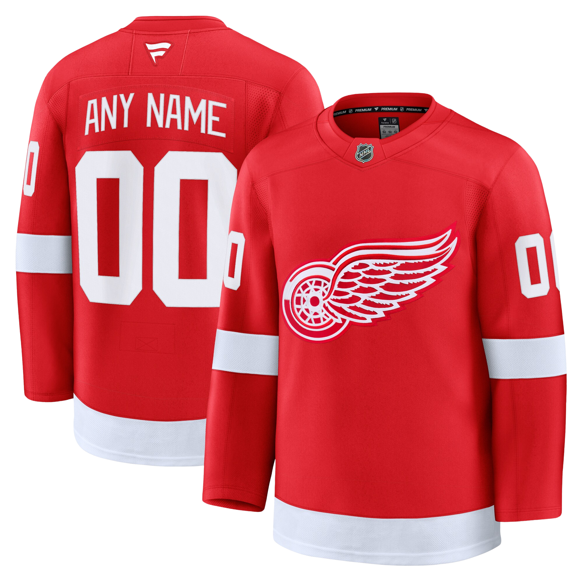 Customizable Detroit Red Wings 2024 Fanatics Premium Official NHL HOME Jersey