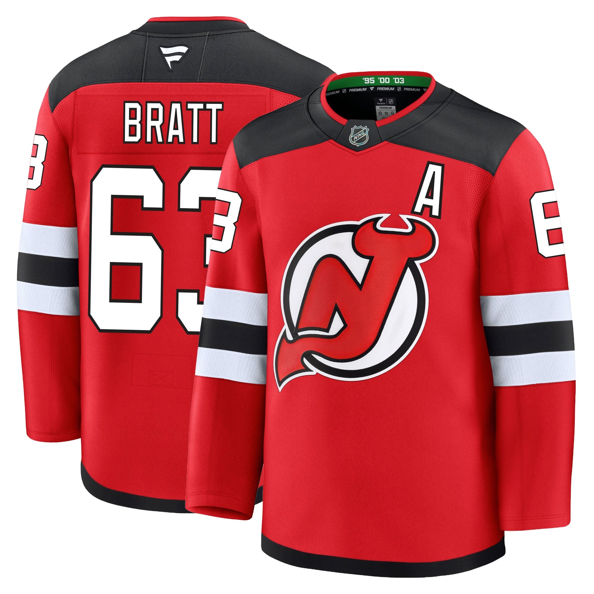 Jesper Bratt New Jersey Devils Fanatics Premium Home Jersey
