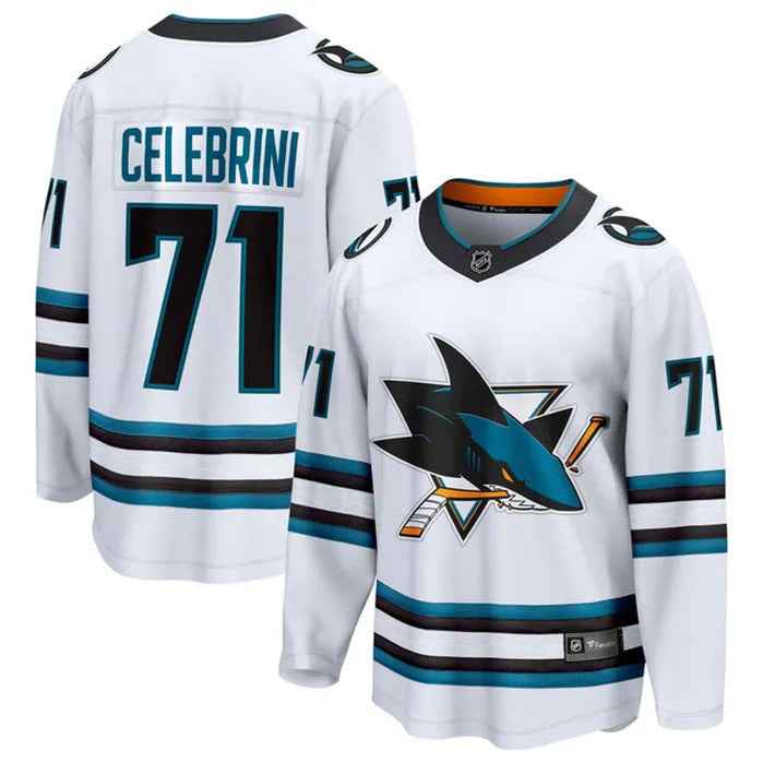 Macklin Celebrini San Jose Sharks Home White Hockey Jersey