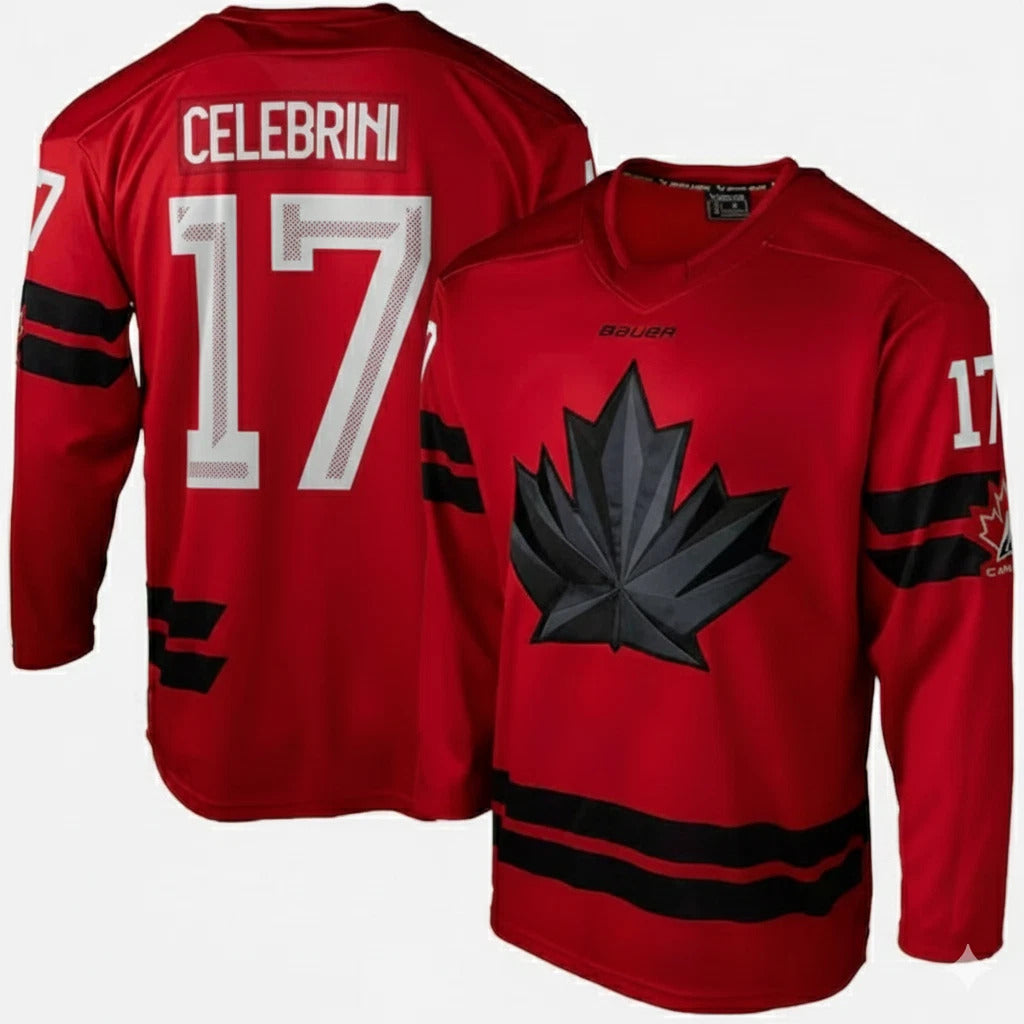 Macklin Celebrini Canada 2026 Olympic Jersey - Red