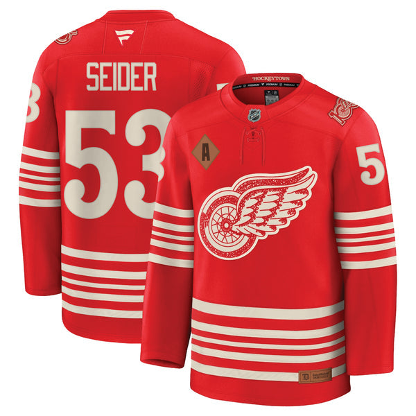 Moritz Seider Detroit Red Wings Centennial Premium Jersey - Red