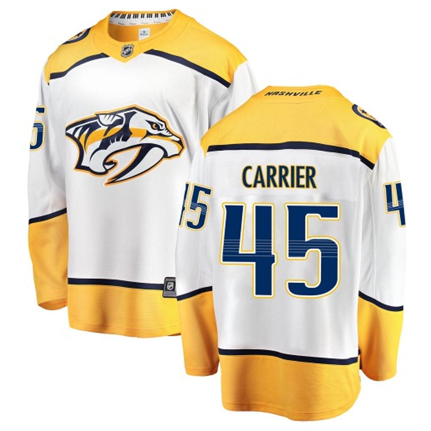 Alexandre Carrier Nashville Predators 45 Jersey