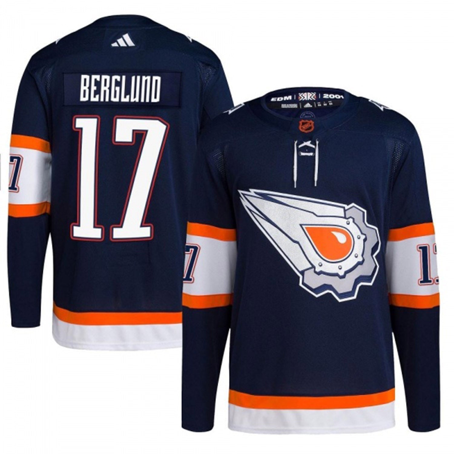 Carl Berglund Edmonton Oilers 17 Jersey
