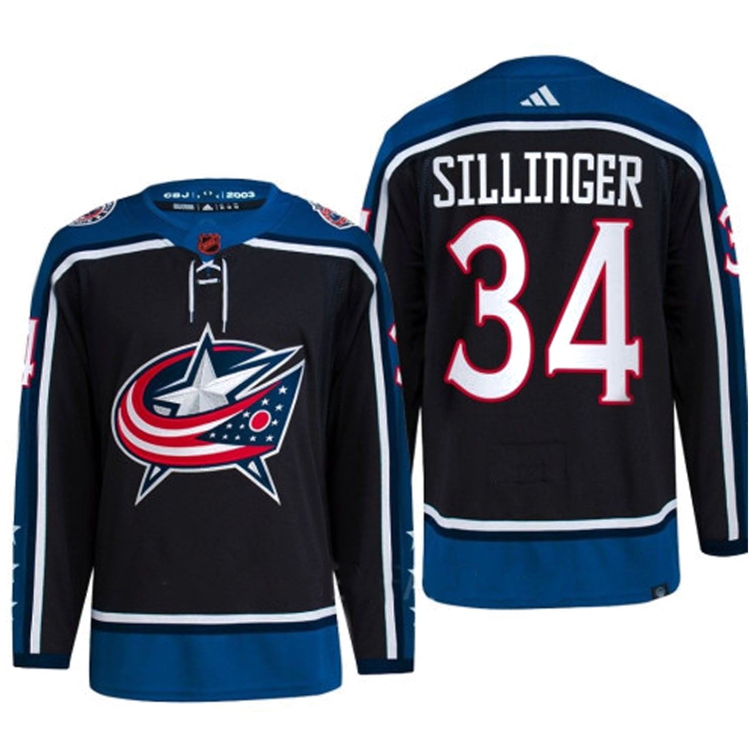 Cole Sillinger Columbus Blue Jackets 34 Jersey