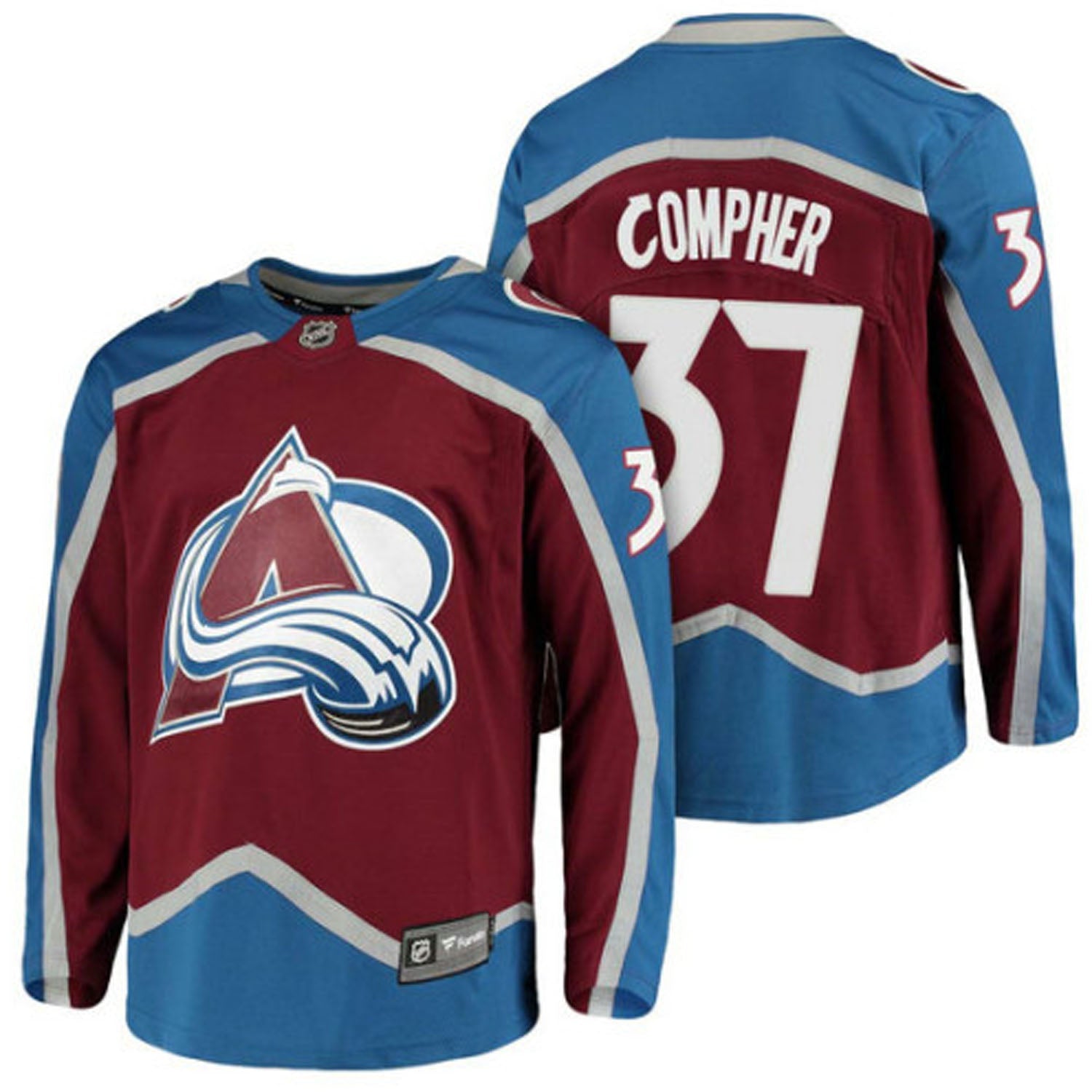 J.T. Compher Colorado Avalanche 37 Jersey