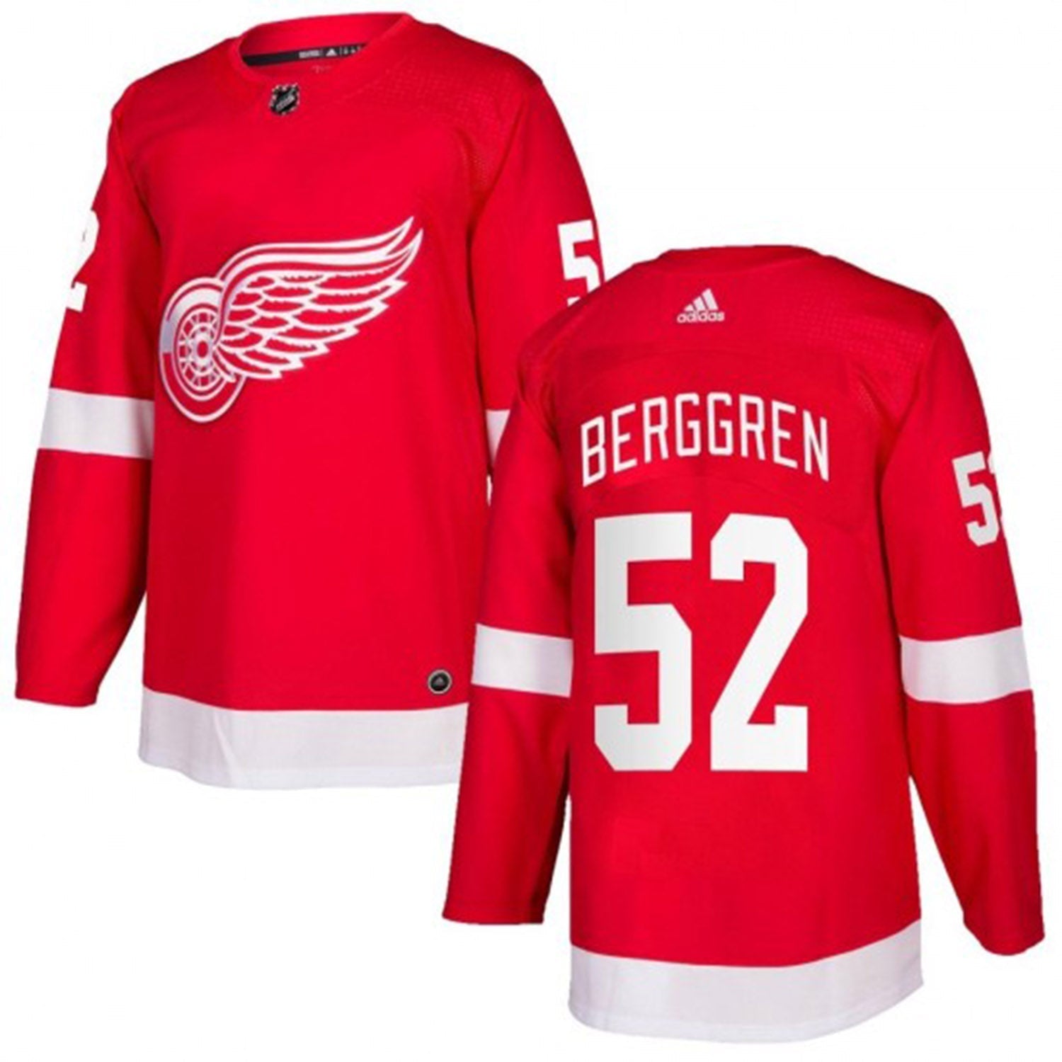 Jonatan Berggren Detroit Red Wings 52 Jersey