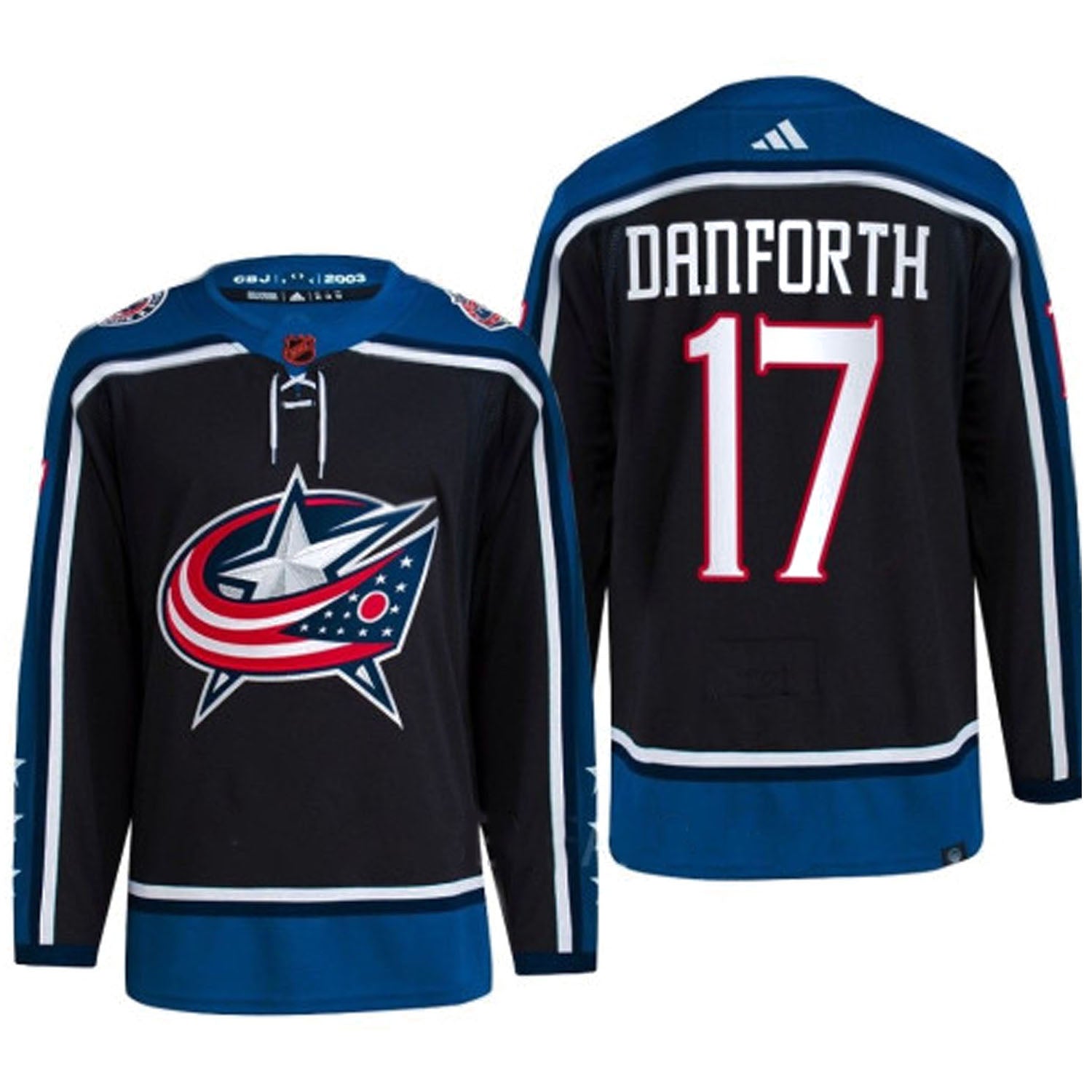 Justin Danforth Columbus Blue Jackets 17 Jersey