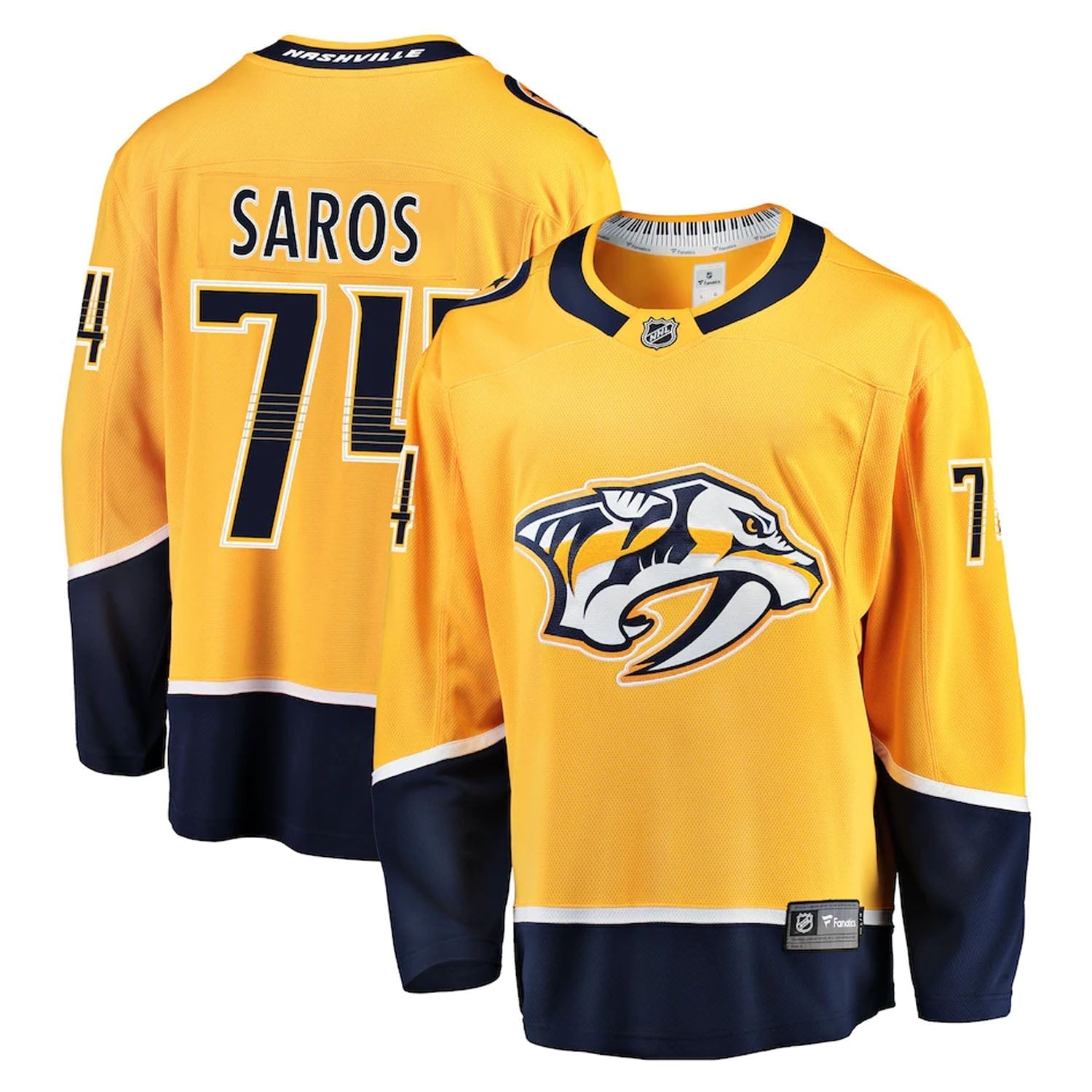 Juuse Saros Nashville Predators 74 Jersey