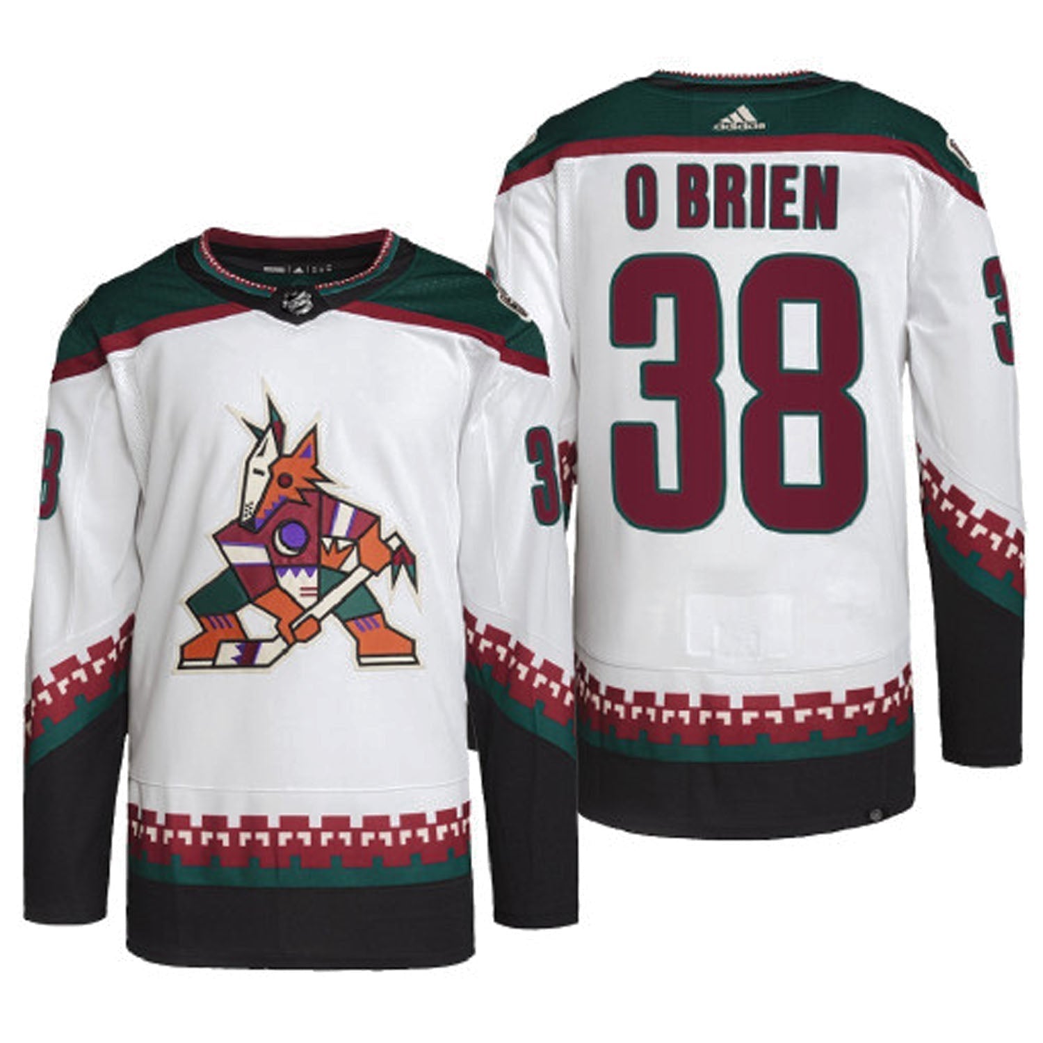 Liam O'Brien Arizona Coyotes 38 Jersey