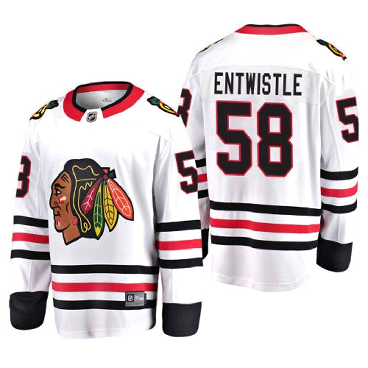 MacKenzie Entwistle Chicago Blackhawks 58 Jersey