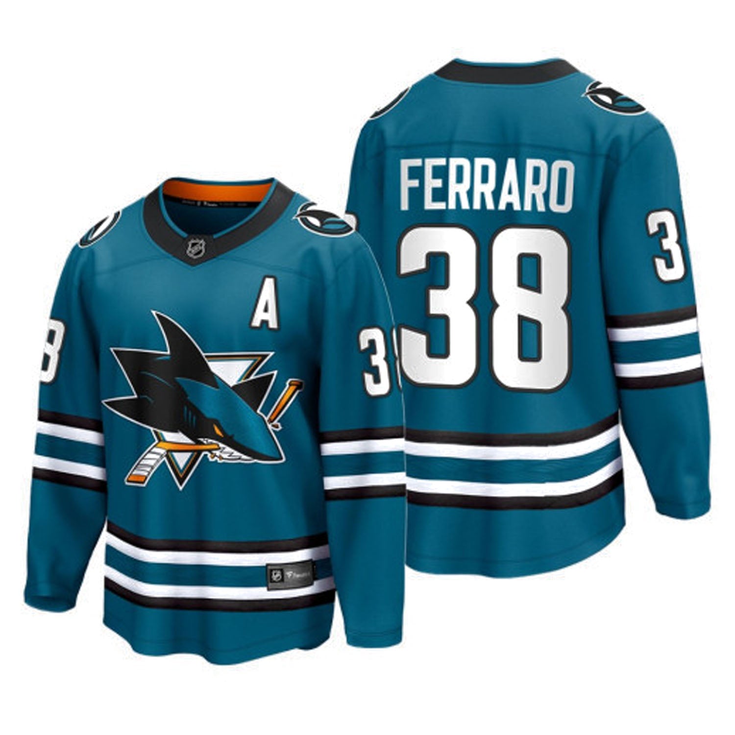 Mario Ferraro San Jose Shark 38 Jersey