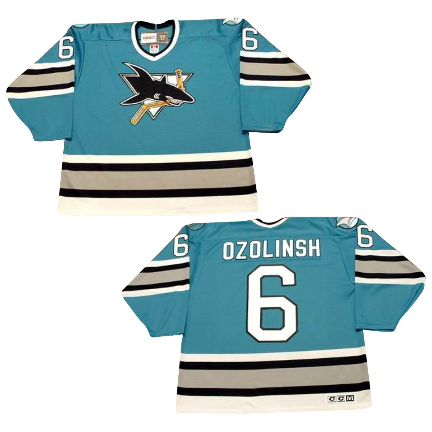 Sandis Ozolinsh San Jose Sharks 6 Jersey
