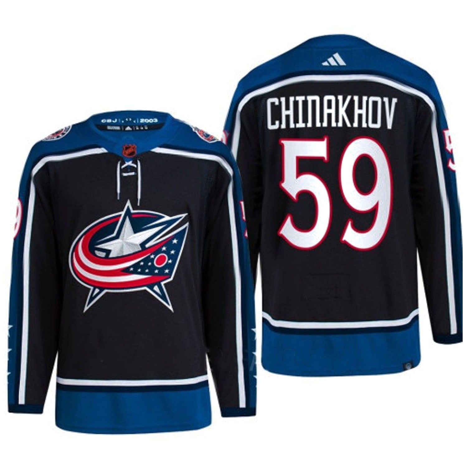Yegor Chinakhov Columbus Blue Jackets 59 Jersey