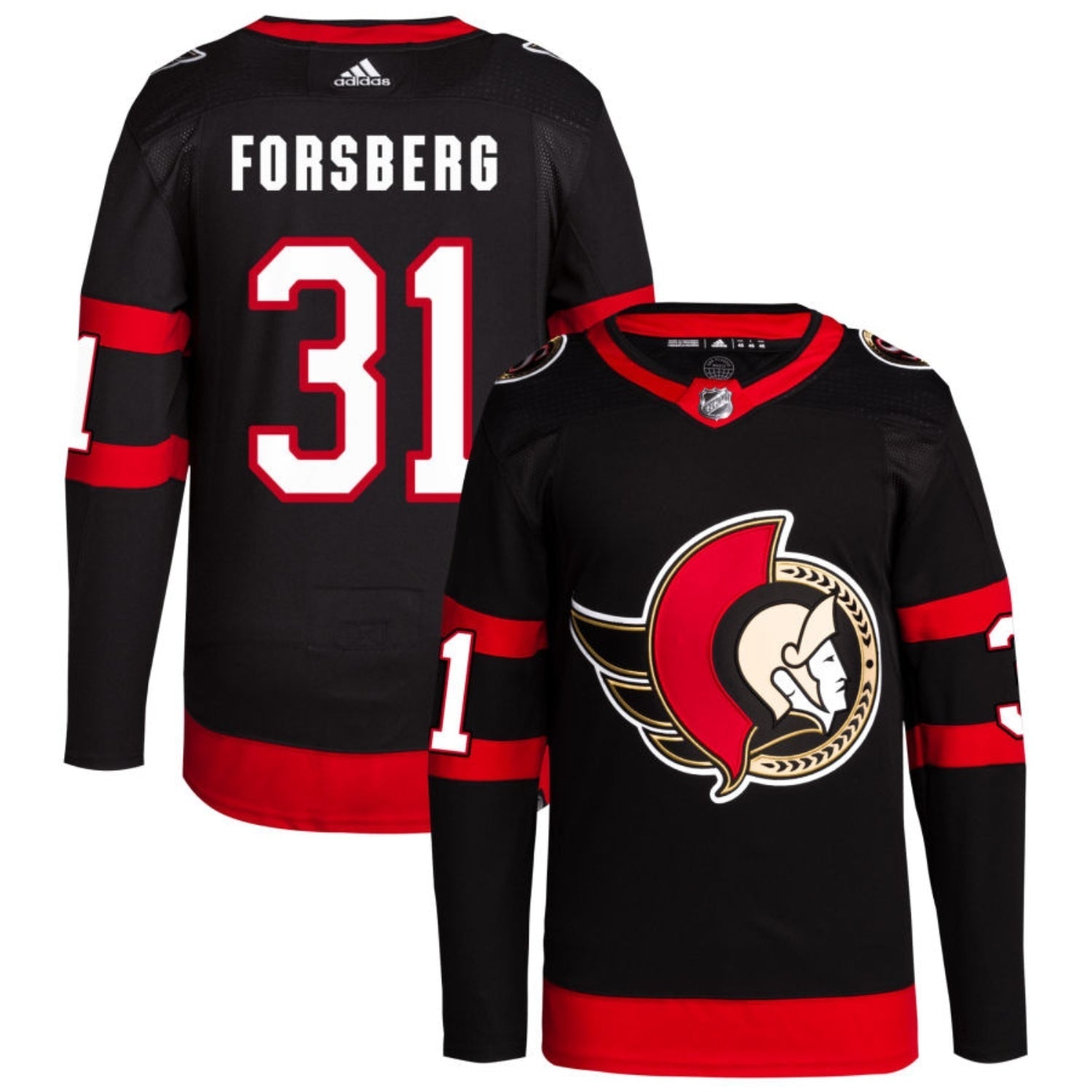 Anton Forsberg Ottawa Senators 31 Jersey