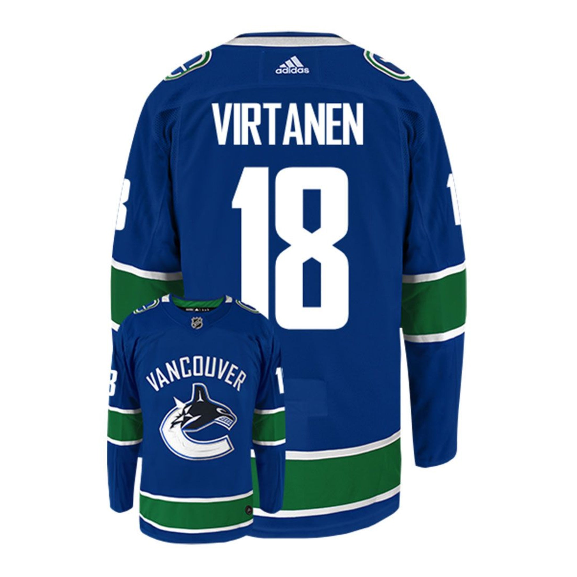 Jake Virtanen Vancouver Canucks 18 Jersey