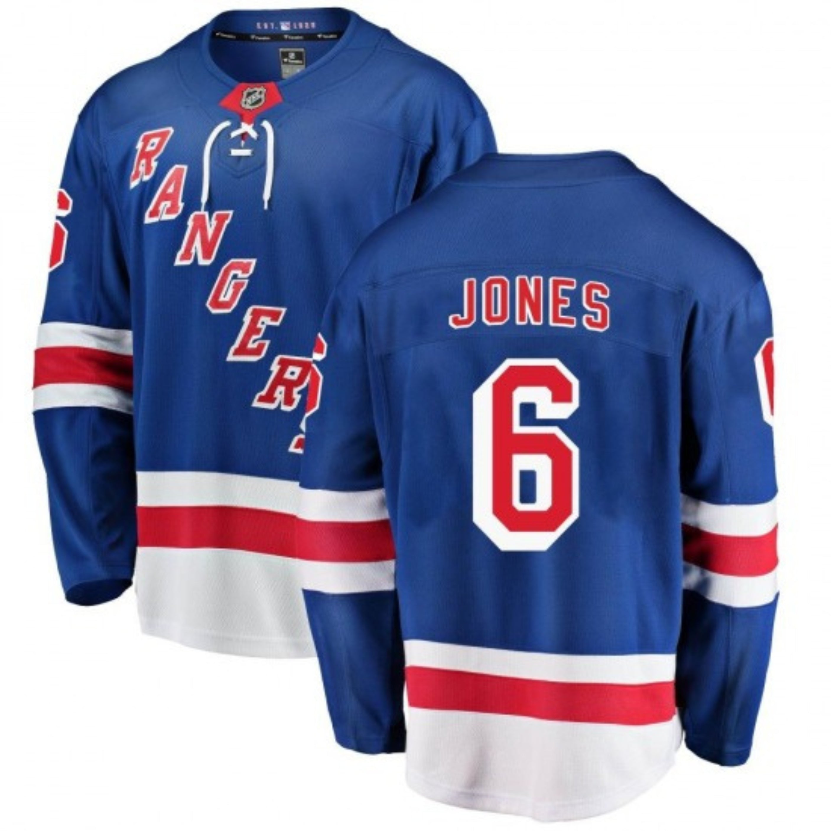 Zac Jones New York Rangers 6 Jersey