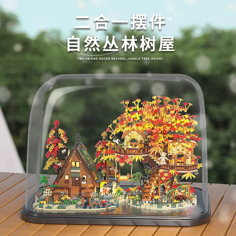 Tree House Bricks Construction Set Adult Building Blocks Toys for Children Girls Gifts Mini Blocks Construction Set Micro Brick