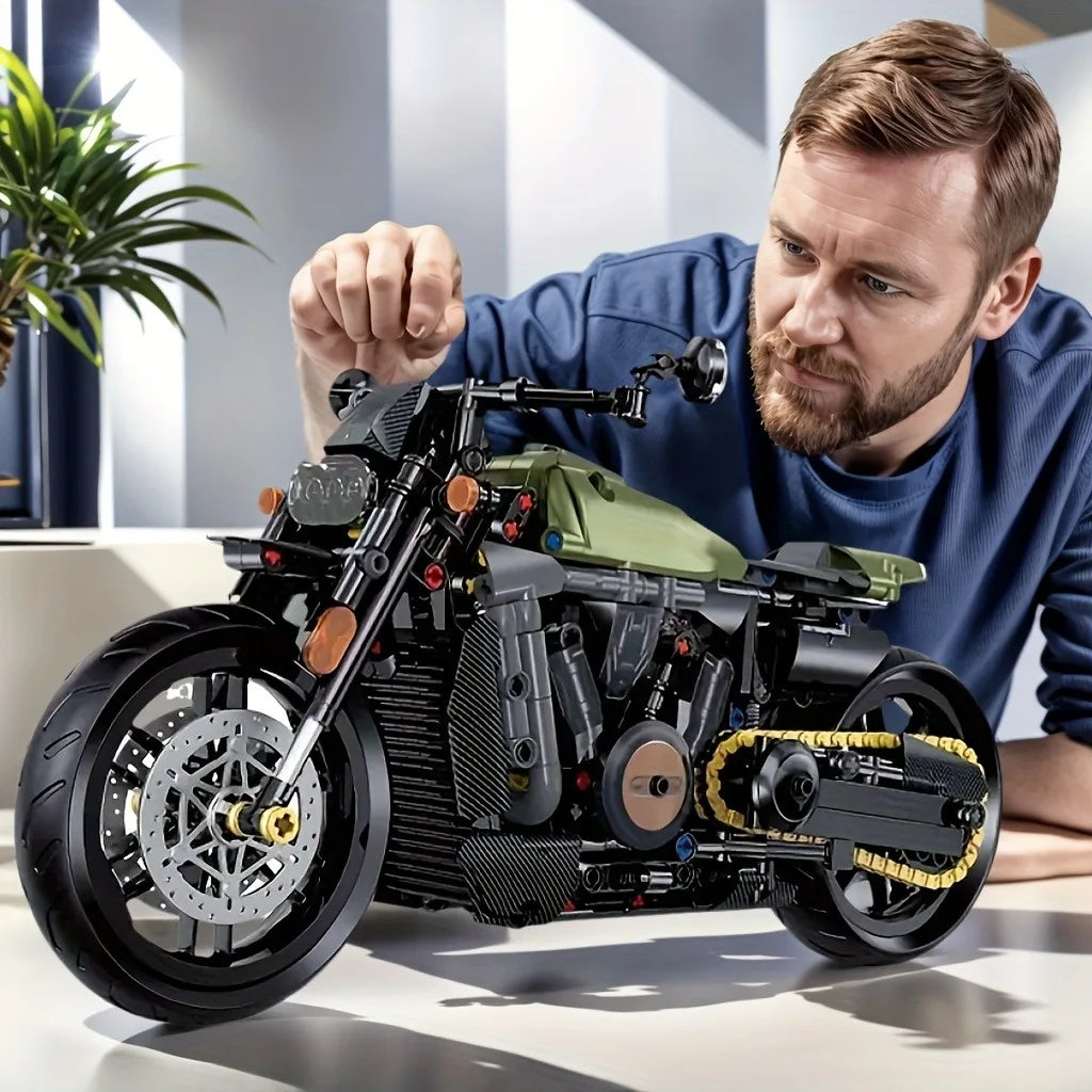 Hakinang Leilong Motorcycle Building Blocks Children’s Toy Model as a Birthday, Christmas, or Thanksgiving Gift for Kids