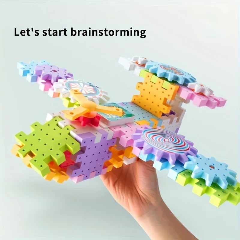 Hot 83-263 PCS Electric Gears 3D Puzzle Model Building Kits Plastic Brick Blocks Educational Toys For Kids Children Xmas Gifts