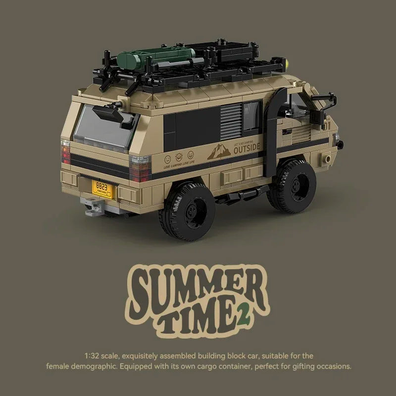 489PCS Camper Building Blocks City Passenger Truck Van Model Bricks Set With Display Box Kids Educational DIY Toy Holiday Gifts