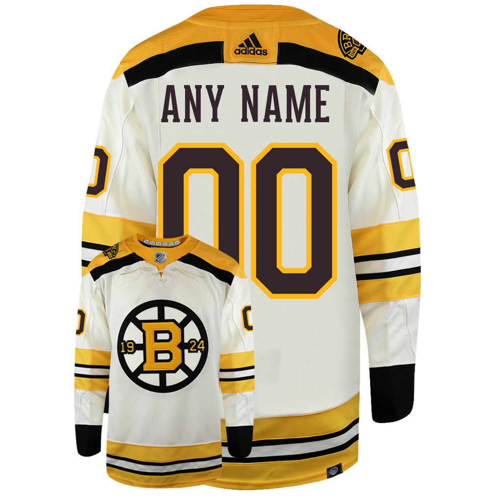 Customizable Boston Bruins Centennial Adidas Primegreen Authentic NHL Hockey Jersey