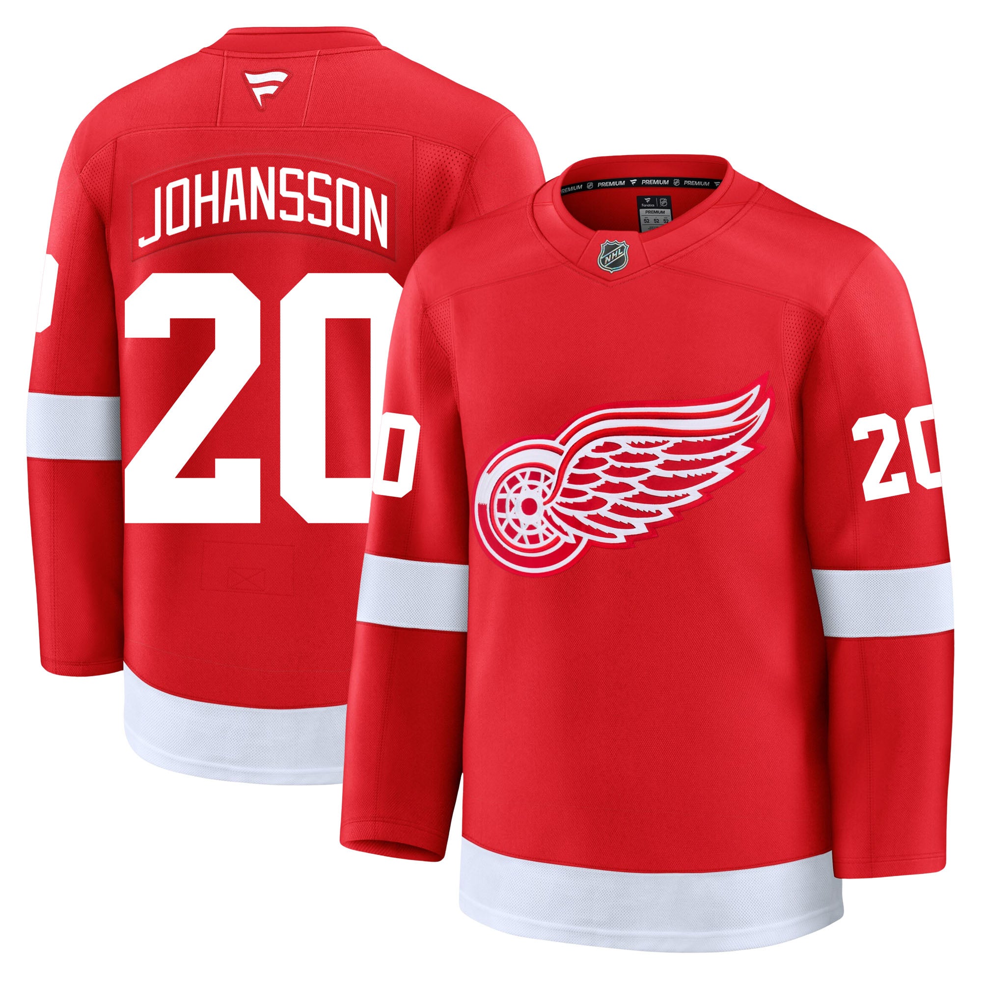 Albert Johansson Detroit Red Wings Fanatics Premium Home Jersey