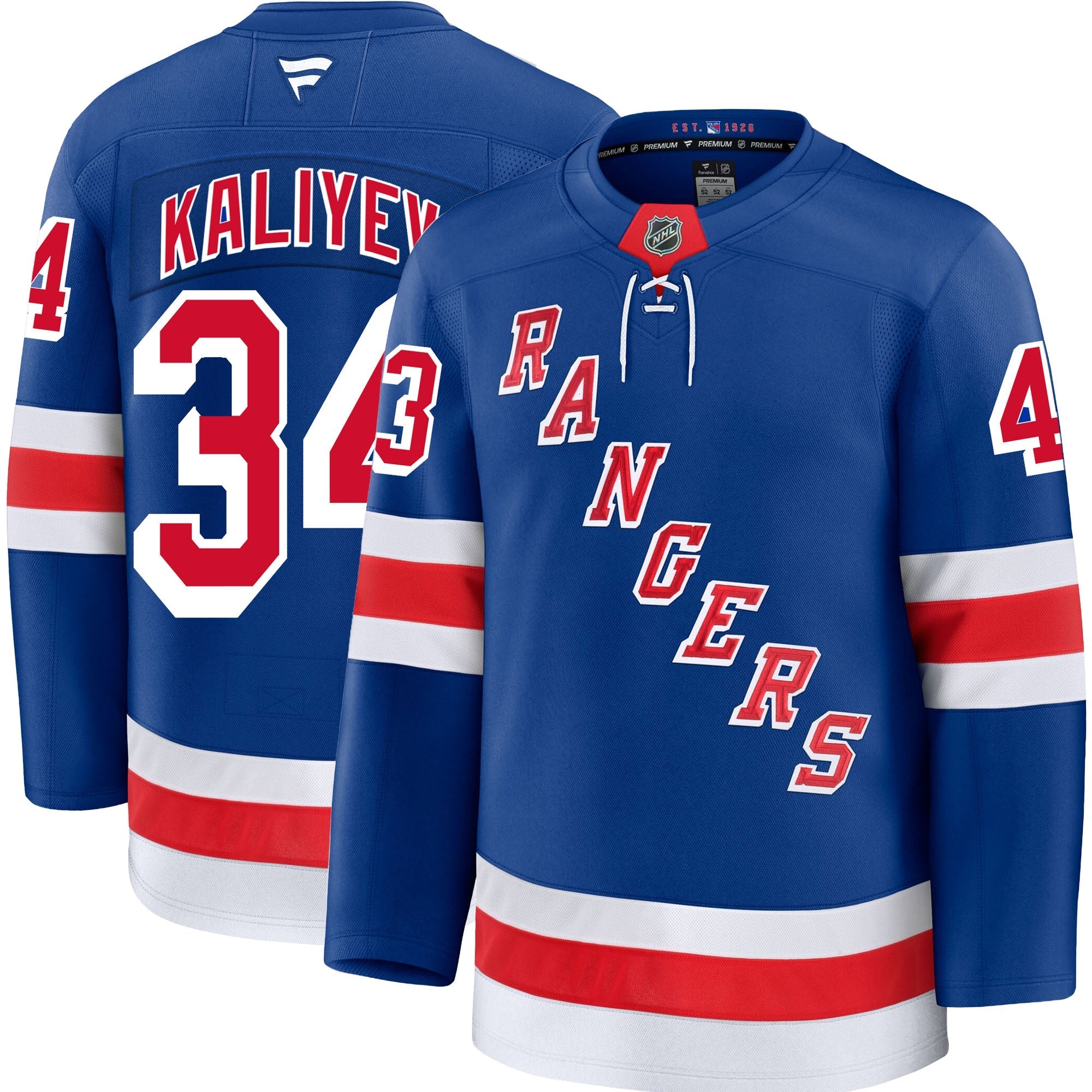 Arthur Kaliyev New York Rangers Fanatics Premium Home Jersey