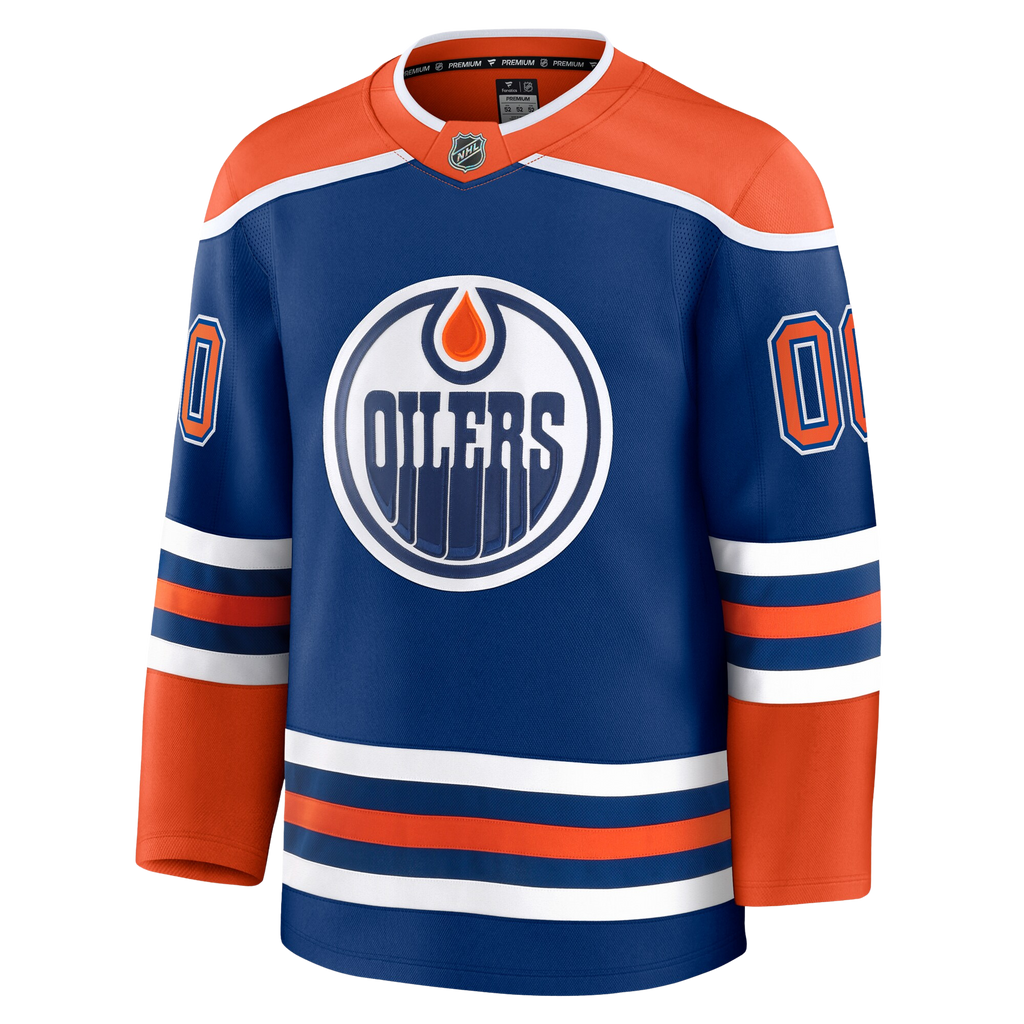 Customizable Edmonton Oilers 2024 Fanatics Premium Official NHL HOME Jersey