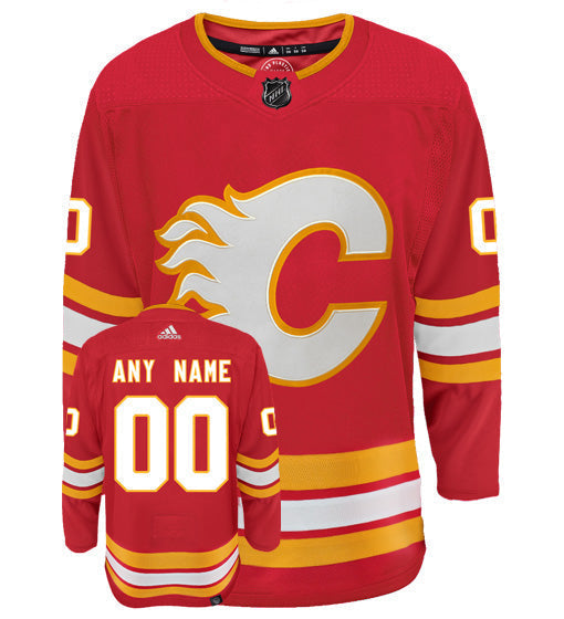 Customizable Calgary Flames Adidas Primegreen Authentic NHL Hockey Jersey