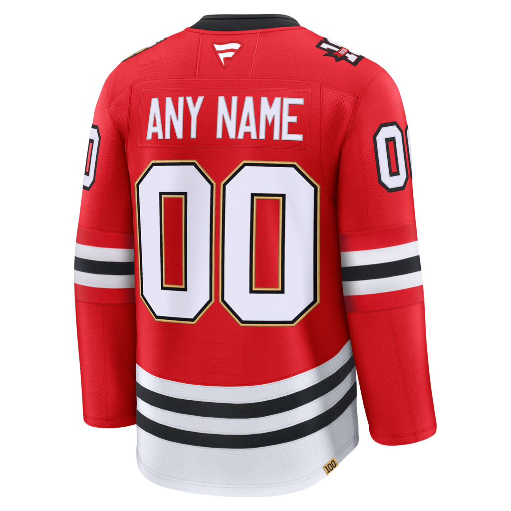 Customizable Chicago Blackhawks Fanatics Premium Centennial Jersey