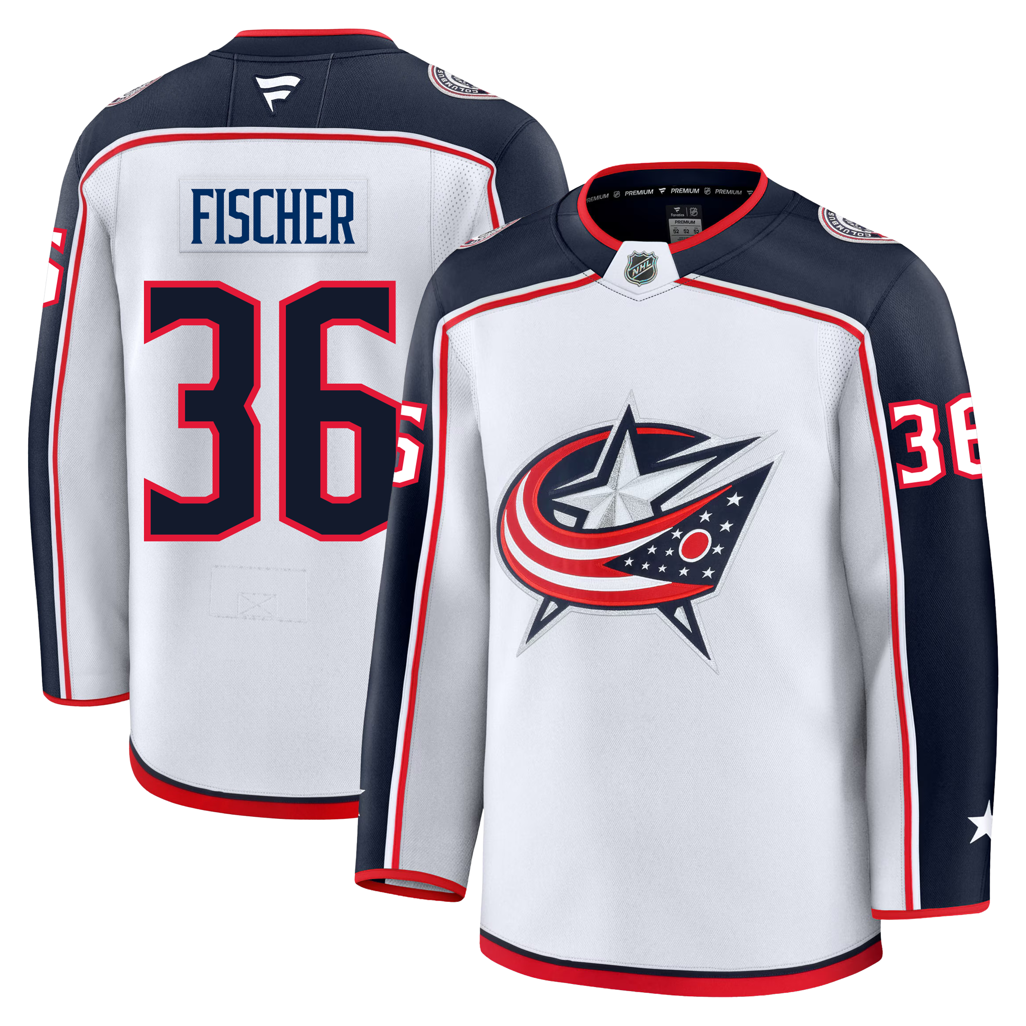 Christian Fischer Columbus Blue Jackets Fanatics Premium Away Jersey