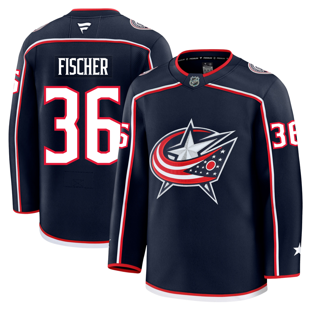 Christian Fischer Columbus Blue Jackets Fanatics Premium Home Jersey