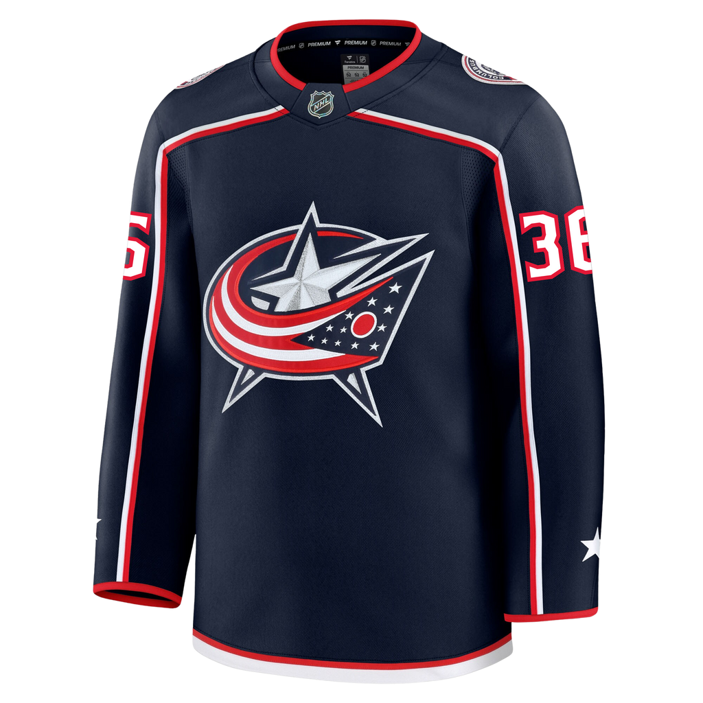 Christian Fischer Columbus Blue Jackets Fanatics Premium Home Jersey
