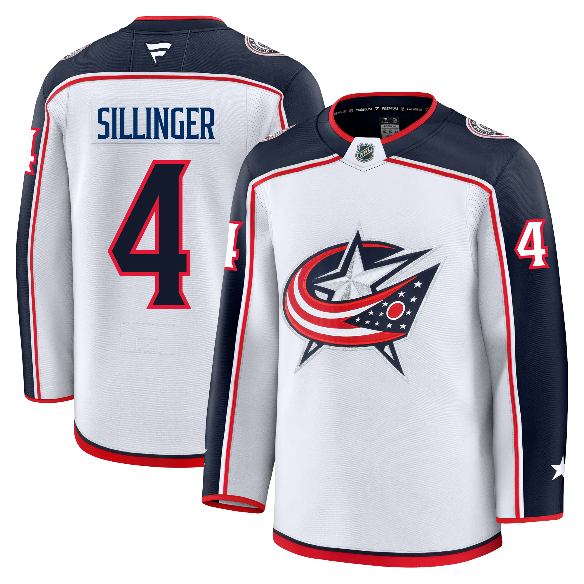 Cole Sillinger Columbus Blue Jackets Fanatics Premium Away Jersey