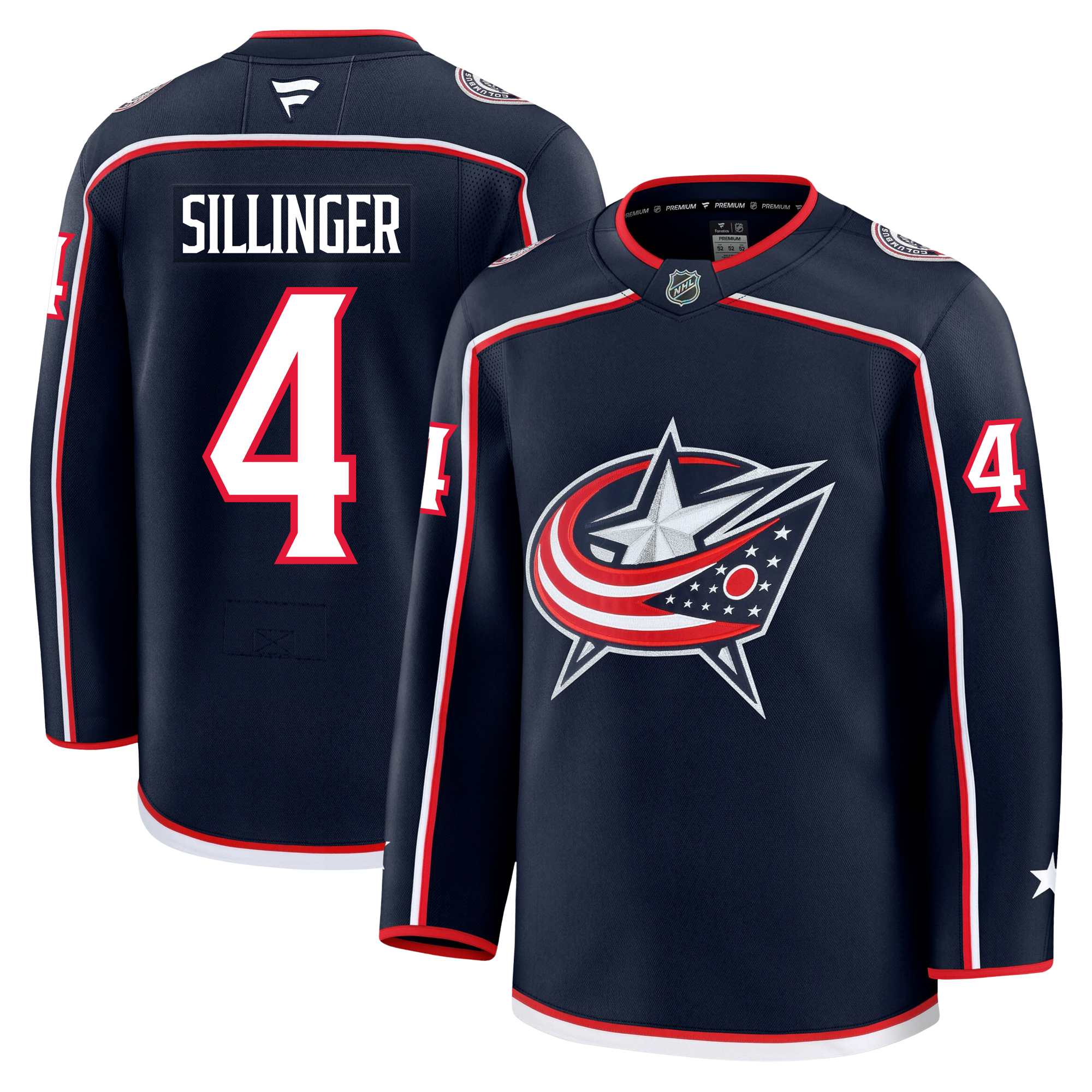 Cole Sillinger Columbus Blue Jackets Fanatics Premium Home Jersey