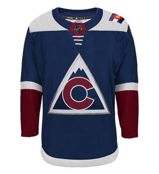 Customizable Colorado Avalanche Adidas Primegreen Authentic NHL Hockey Jersey