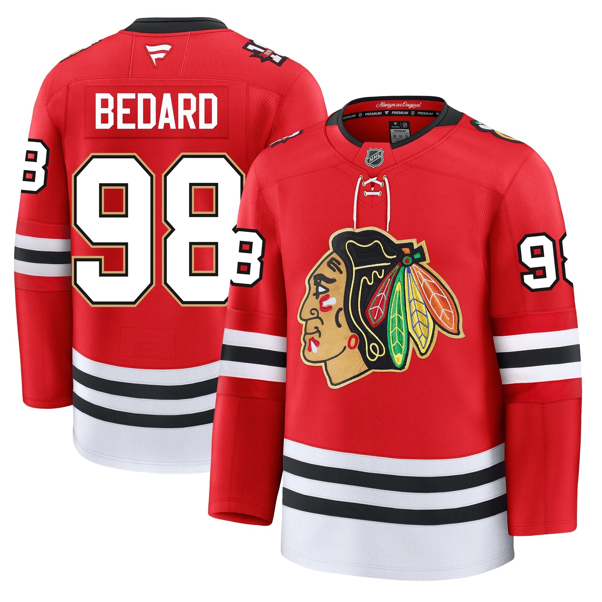 Connor Bedard Chicago Blackhawks Fanatics Centennial Premium Jersey
