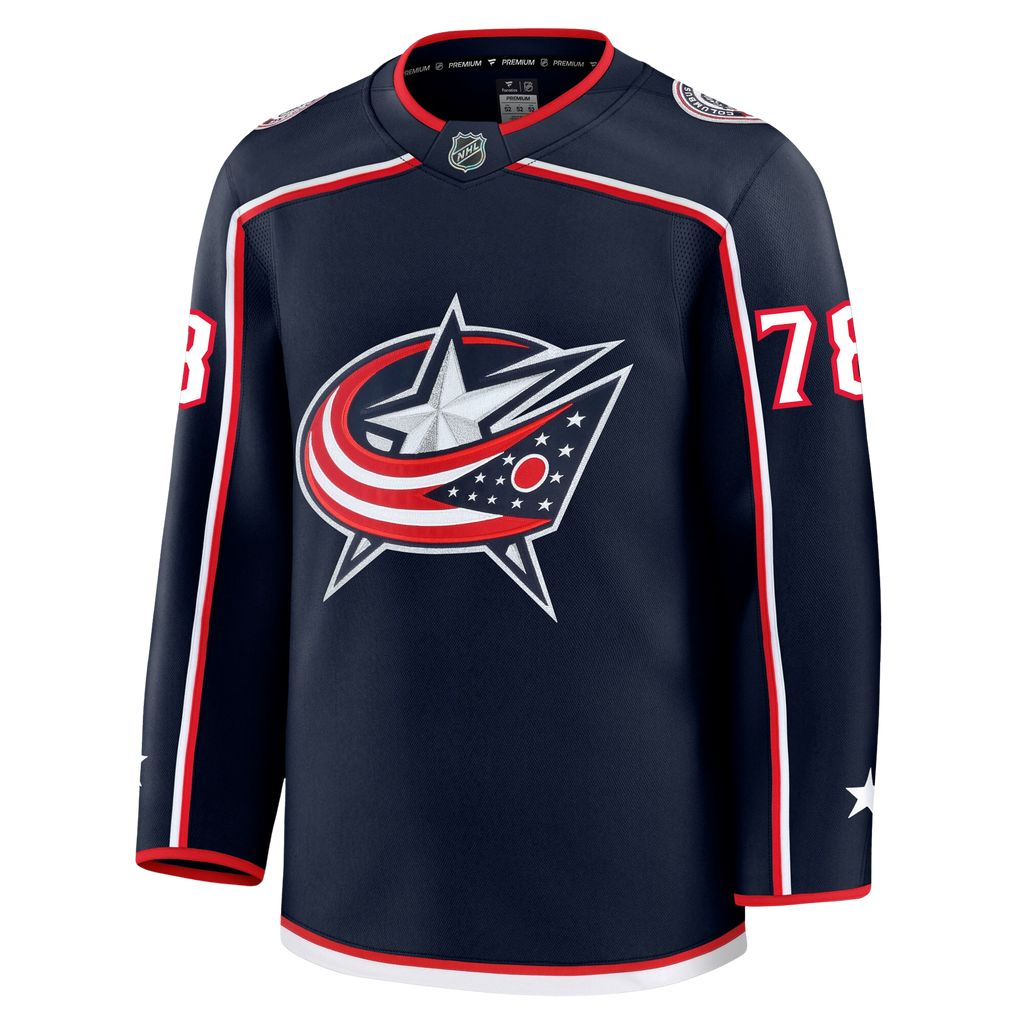 Damon Severson Columbus Blue Jackets Fanatics Premium Home Jersey